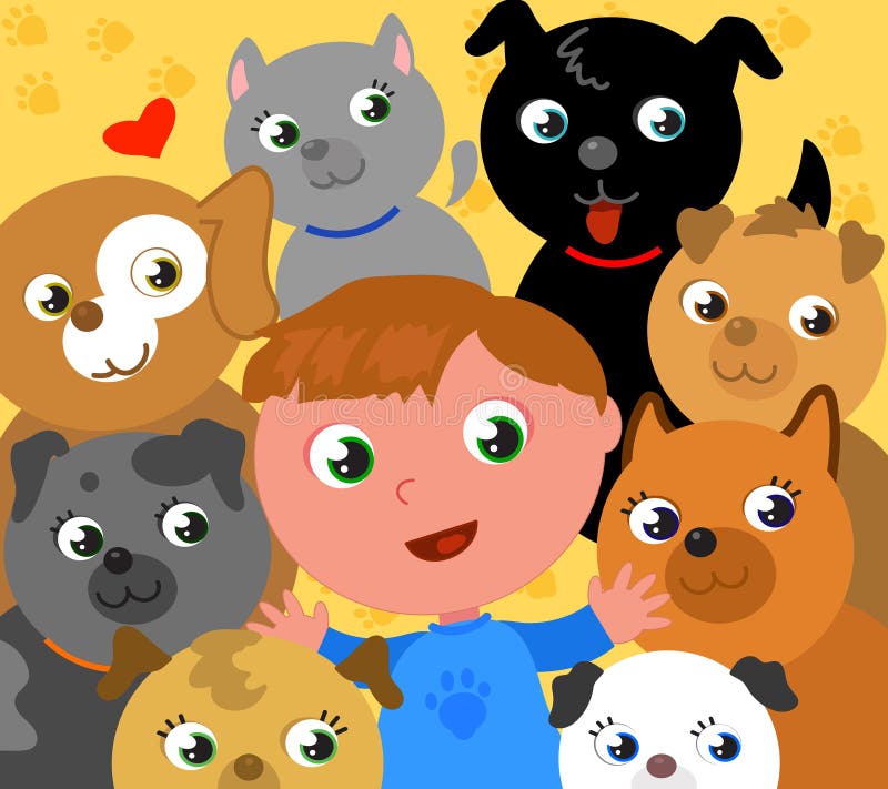 J'aime des chiens ! illustration libre de droits J'aime des chiens ! illustration libre de droits