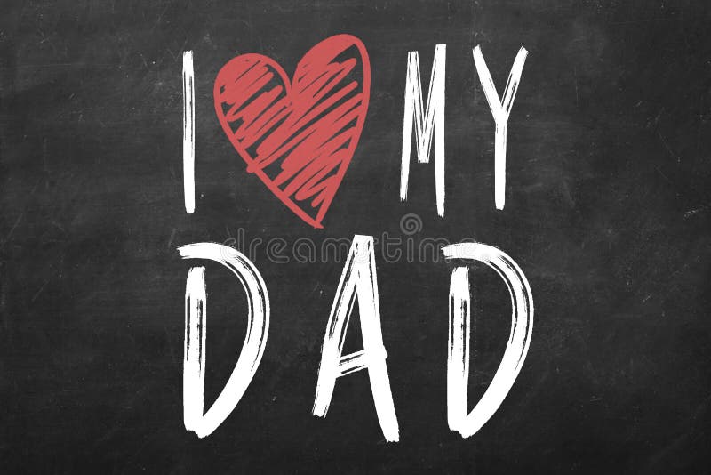 J'aime mes mots de papa pour la célébration heureuse de jour du ` s de père