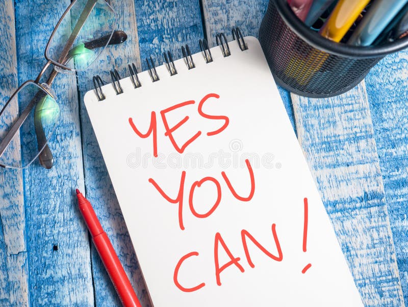Ja können Sie, inspirierend Motivzitate des Geschäfts stockfoto Ja können Sie, inspirierend Motivzitate des Geschäfts stockfoto