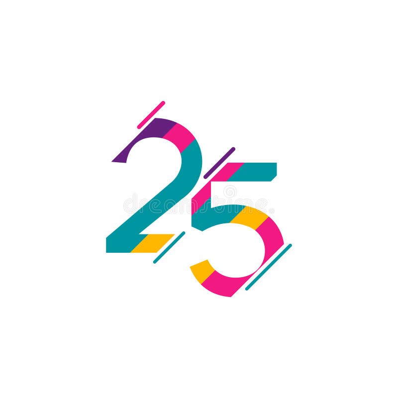 25 jaar Illustratie van het Ontwerp van de Vector van het Malplaatje van de Vector van de Herhaling van de verjaardag stock illustratie 25 jaar Illustratie van het Ontwerp van de Vector van het Malplaatje van de Vector van de Herhaling van de verjaardag stock illustratie