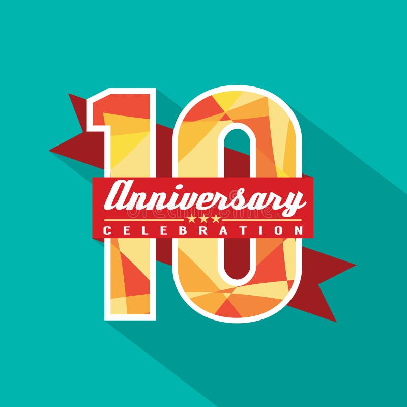 10 jaar van de Verjaardagsviering het Ontwerp royalty-vrije illustratie 10 jaar van de Verjaardagsviering het Ontwerp royalty-vrije illustratie