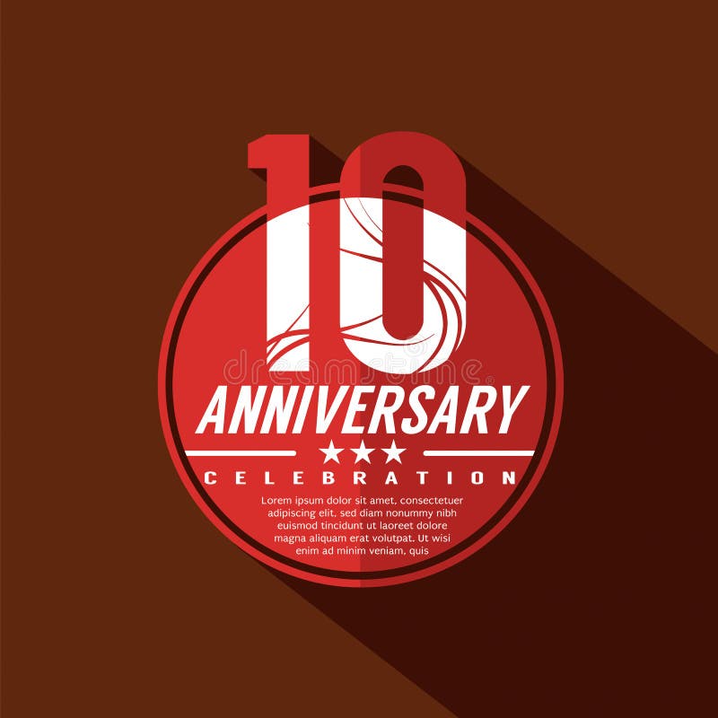 10 jaar van de Verjaardagsviering het Ontwerp stock illustratie 10 jaar van de Verjaardagsviering het Ontwerp stock illustratie