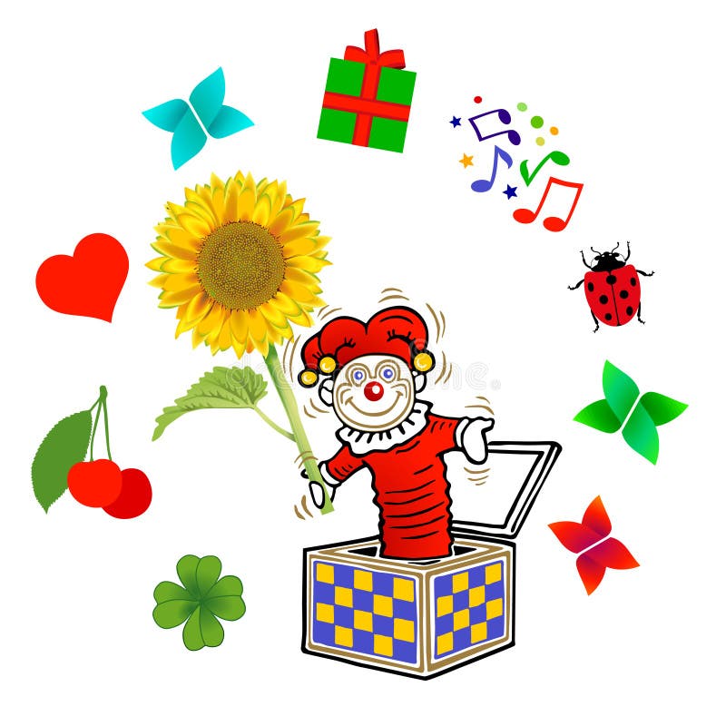 Jack in the Box stock illustration. Illustration of four 20483956