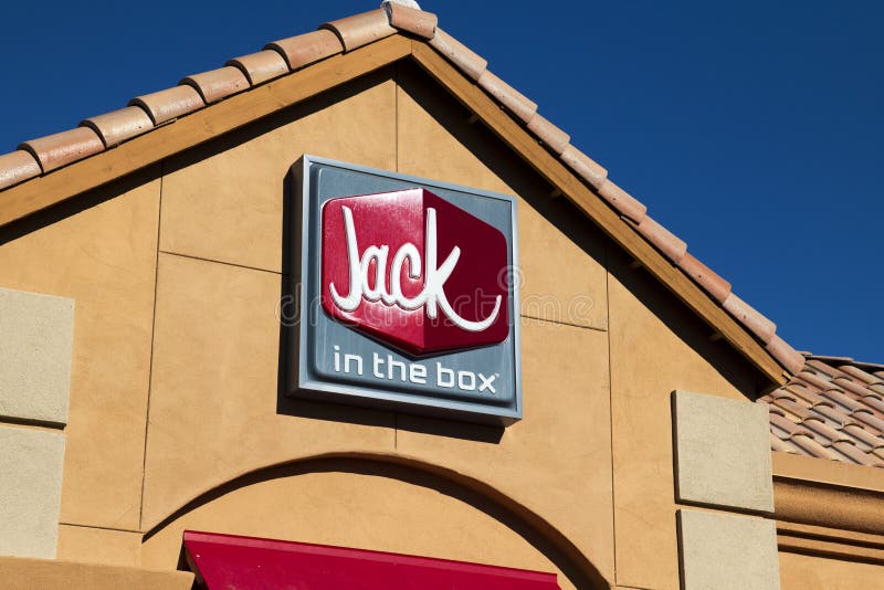 Jack In The Box Fast-Voedselrestaurant royalty-vrije stock afbeelding Jack In The Box Fast-Voedselrestaurant royalty-vrije stock afbeelding