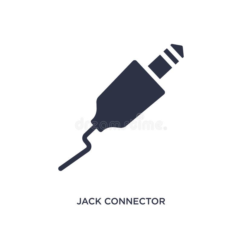 Jack Connector Icon on White Background. Simple Element Illustration