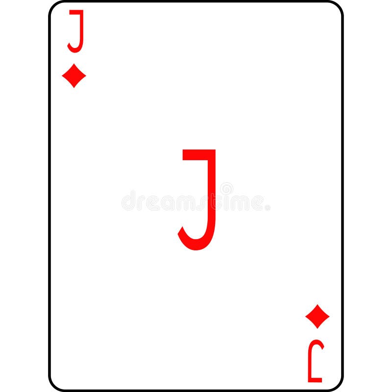 Jack of Diamonds. a Deck of Poker Cards Stock Vector Illustration of