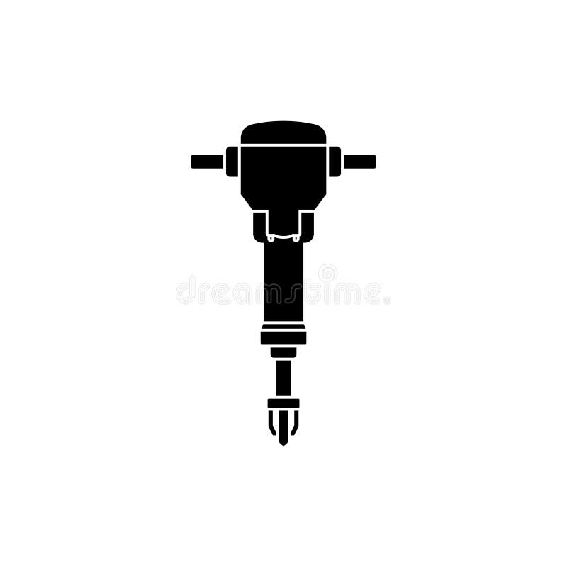 Jack Hammer Icon Design Template Vector Isolated Illustration Stock