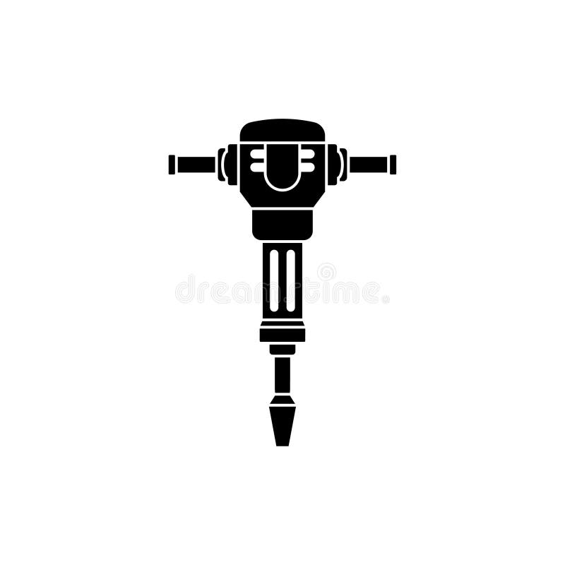 Jack Hammer Icon Design Template Vector Isolated Illustration Stock