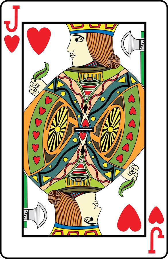 Jack of hearts stock vector. Illustration of gaming - 107247635