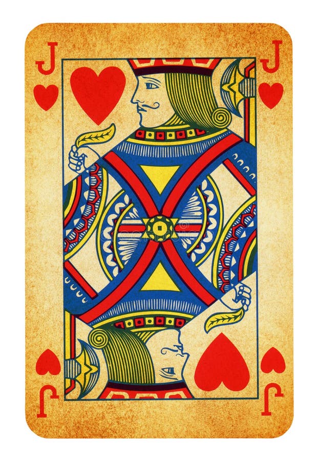 Jack of Hearts Vintage Playing Card - Isolated on White Stock ...