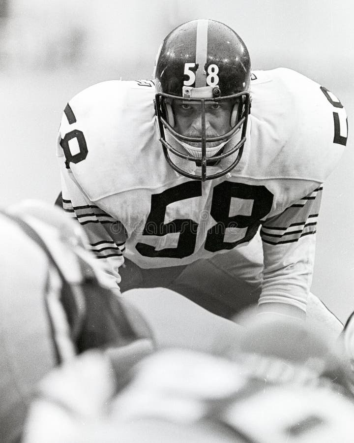 Pittsburgh Steelers LB Jack Lambert, #58. (Image taken from the B&W negative.)