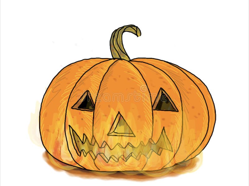 Jack O Lantern Light Flickering Drawing royalty free illustration Jack O Lantern Light Flickering Drawing royalty free illustration