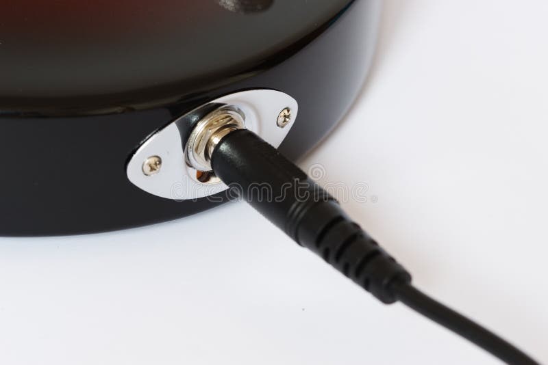 Jack plug in guitar stock image. Image of band, instrument 4403213
