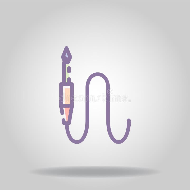 Jack Plug Icon or Logo in Pastel Color Stock Vector Illustration of modern, plug 196477257