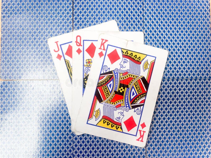 Three Playing Cards: King, Queen and Jack of Diamonds. Stock Photo - Image  of fortune, card: 140722516