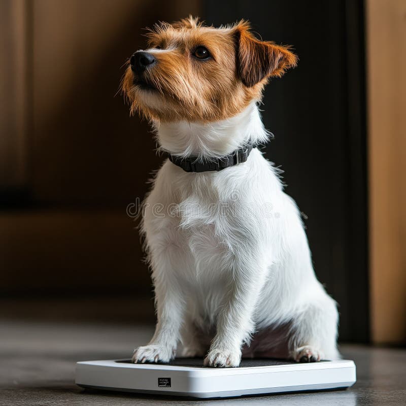Jack russell terrier su piattaforma bianca all'interno fotografia stock libera da diritti