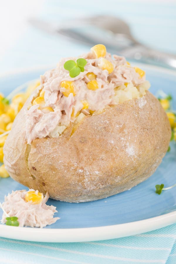 Baked Jacket Potato Tuna Mayonnaise Stock Photos Free & RoyaltyFree