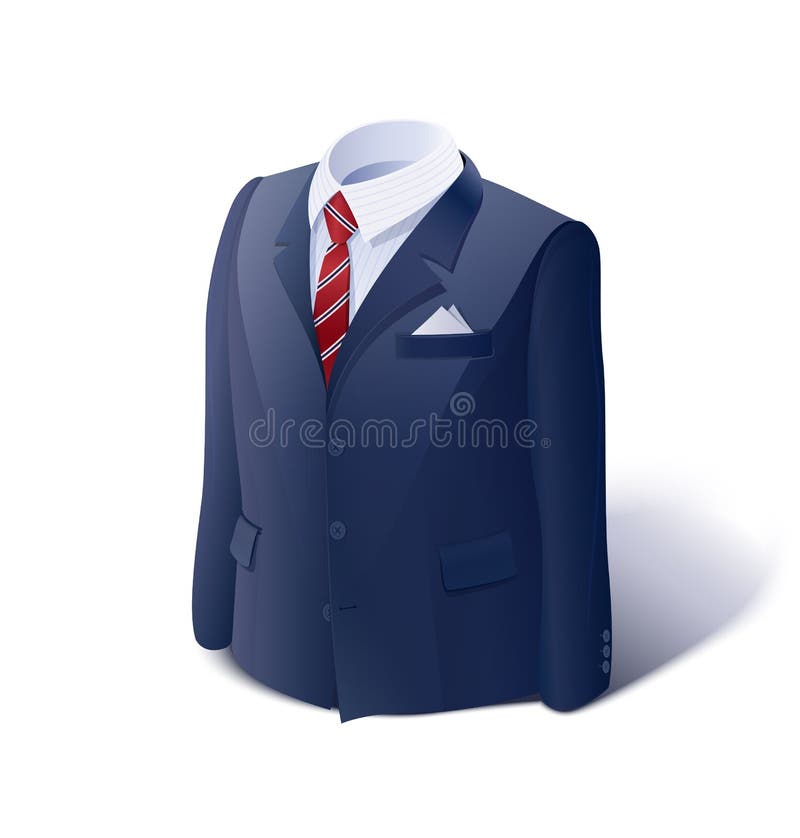 Jacket and shirt. Business suit. royalty free illustration
