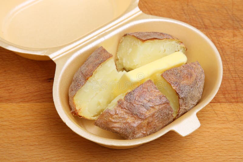 Jacketor Baked Potato With Butter Stock Illustration Image 33602440