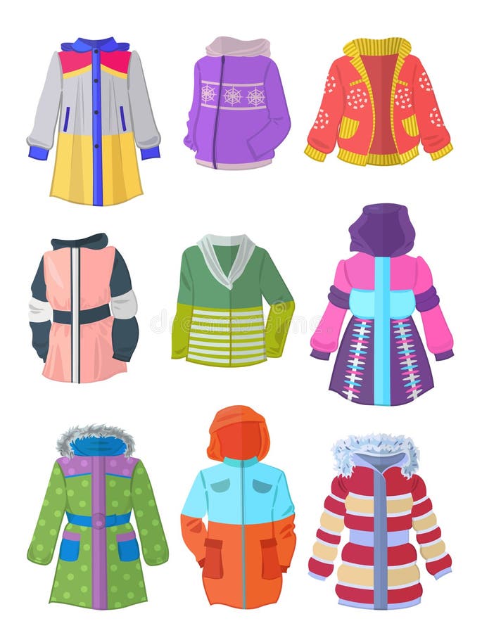 Jackets for girls stock vector. Illustration of contemporary - 47045234