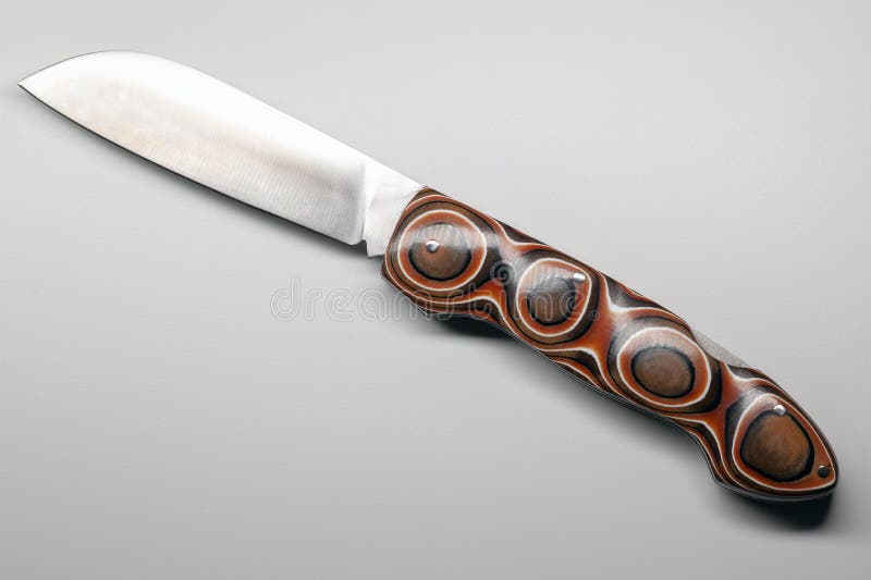 Jackknife with Open Sharp Steel Blade and Polymer Handle Stock Image