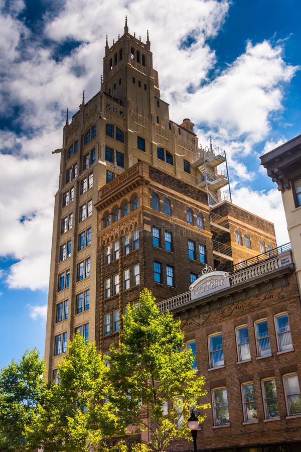 Jackson Building Em Asheville Do Centro, North Carolina Imagem de Stock