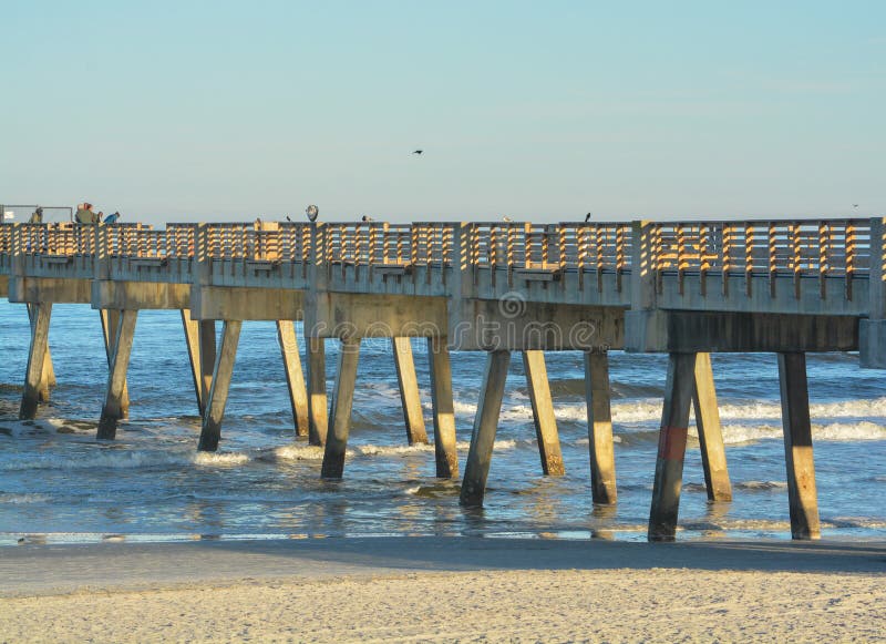 The Jacksonville Beach Pier on the Atlantic, Duval County, Florida.