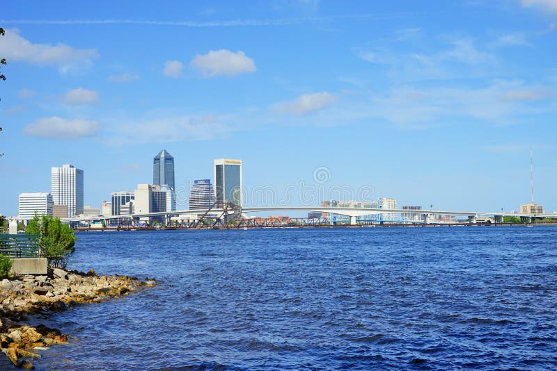 Jacksonville City and st johns river stock image Jacksonville City and st johns river stock image