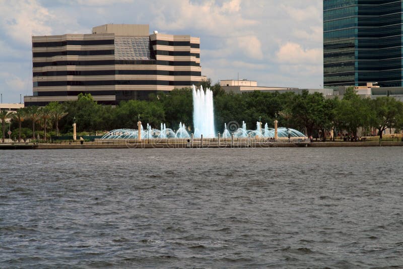 Jacksonville Florida Skyline Stock Photo Image of downtown, lights