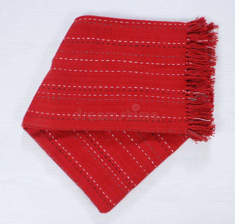 Jacquard and Woven Throw Blanket with High Resolution Stock Photo