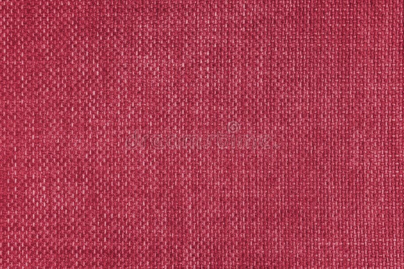 Jacquard Woven Upholstery, Bright Red Coarse Fabric Texture Close Up ...