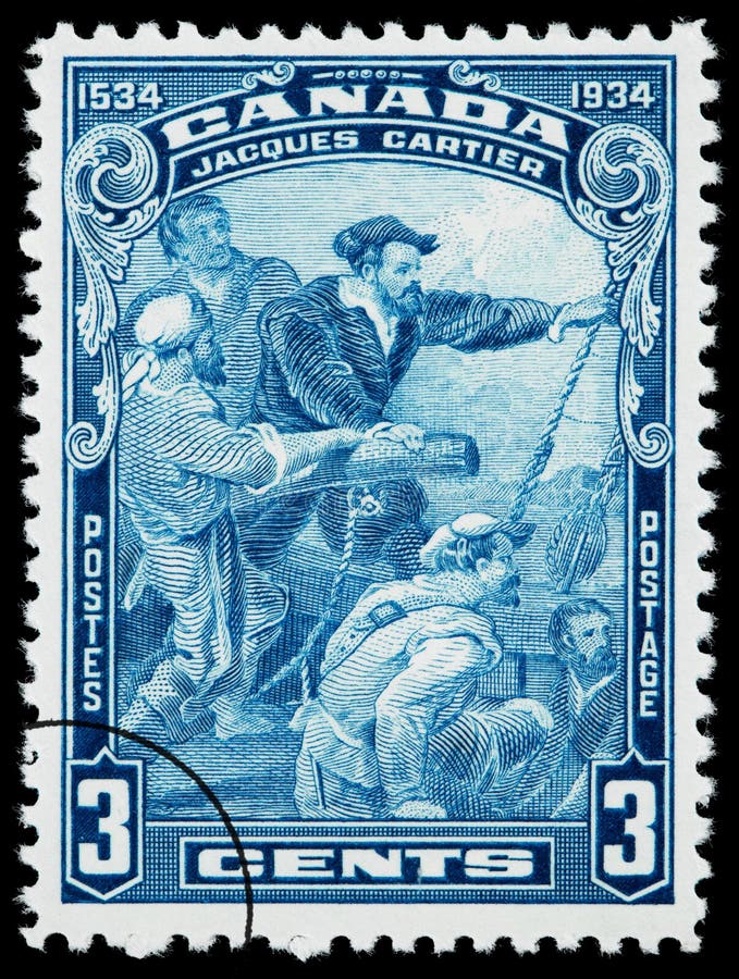Jacques Cartier Postage Stamp royalty free stock photography