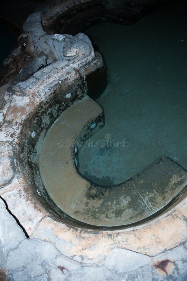 Jacuzzi at Night in the Open Air on Vacation Stock Image - Image of ...