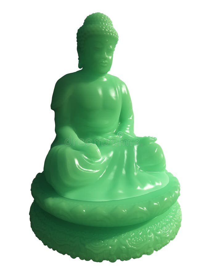 Jade Buddha Statue stock illustration. Illustration of carved 19140175