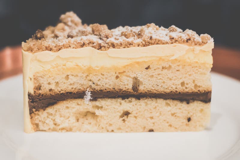 Jaffa Cake Vanilla Pound Cake Sandwiched between Rich Chocolate Mousse