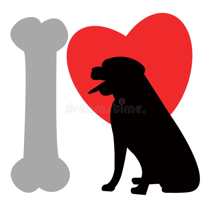 Jag älskar hundkapplöpning - logo royaltyfri illustrationer