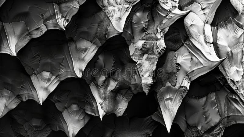 Jagged and Pointy Scales Resembling Sharp Teeth with a Rough and Grainy ...