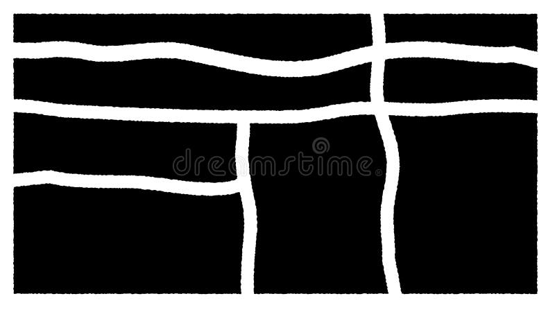 Jagged rectangle. Black simple shape. Rectangle paper template jagged and rough. vector illustration