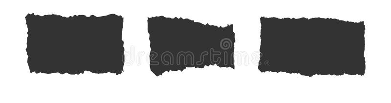 Jagged rectangle. Set of Paper torn, jagged edge rectangle shape. Rectangle torn paper shape. Headline, calligraphy border vector illustration