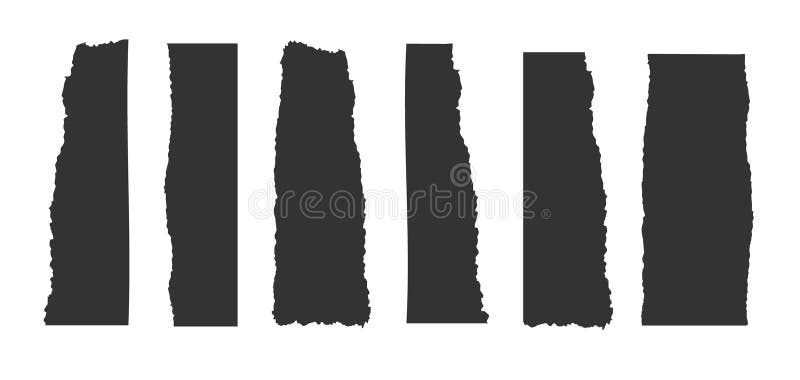 Jagged rectangle. Set of Paper torn, jagged edge rectangle shape. Rectangle torn paper shape. Headline, calligraphy border royalty free illustration
