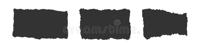 Jagged rectangle. Set of Paper torn, jagged edge rectangle shape. Rectangle torn paper shape. Headline, calligraphy border vector illustration