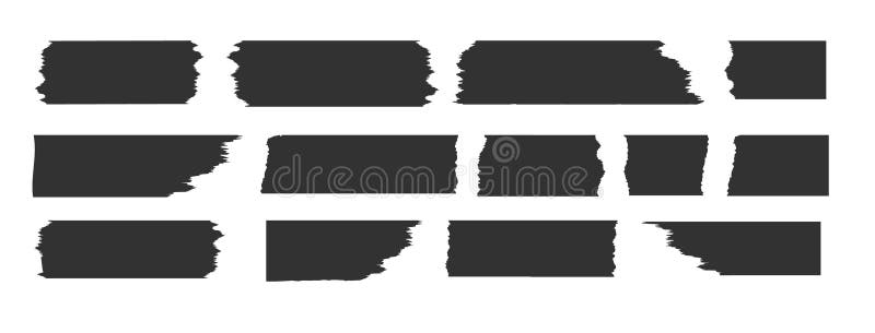 Jagged rectangle. Set of Paper torn, jagged edge rectangle shape. Rectangle torn paper shape. Headline, calligraphy border vector illustration