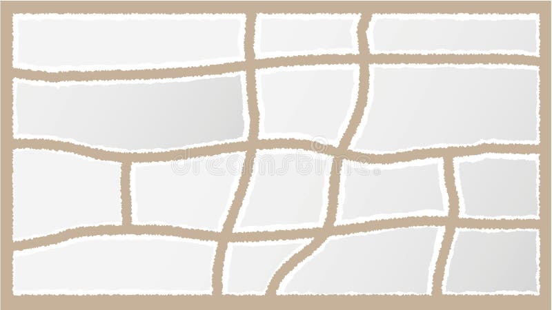 Jagged rectangle, simple shape. Rectangle paper template jagged and rough. vector illustration