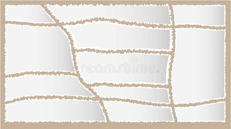 Jagged rectangle, simple shape. Rectangle paper template jagged and rough. vector illustration