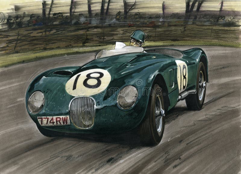 Jaguar emballant à Le Mans