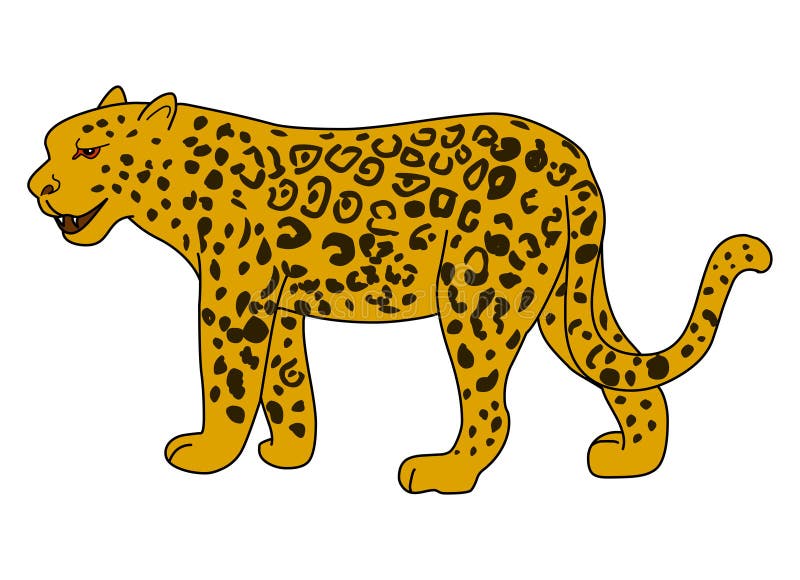 Jaguar Illustration Vector. Stock Vector - Illustration of cartoon ...