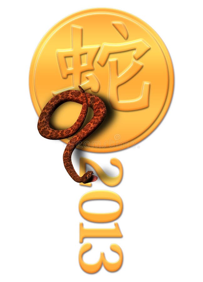  Jahr der Schlange 2013 stock abbildung. Illustration von astrologie 