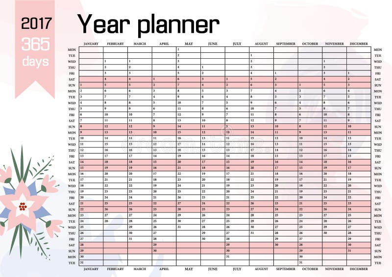 Jahr-Wand-Planer Plan heraus Ihr ganzes mit diesem 2017 Jährliche Kalender-Schablone ENV 10 lizenzfreie abbildung Jahr-Wand-Planer Plan heraus Ihr ganzes mit diesem 2017 Jährliche Kalender-Schablone ENV 10 lizenzfreie abbildung