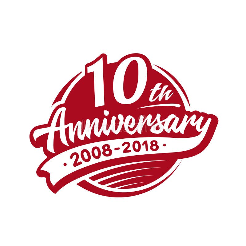 10 Jahre Jahrestagsentwurfs-Schablone Vektor und Illustration 10. Logo vektor abbildung 10 Jahre Jahrestagsentwurfs-Schablone Vektor und Illustration 10. Logo vektor abbildung