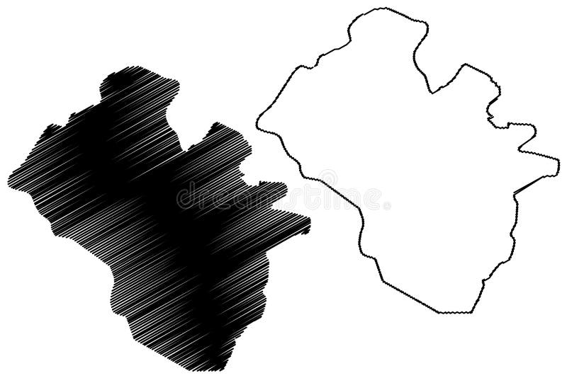 Jaipur City Republic of India, Rajasthan State map vector illustration, scribble sketch City of Jaipur map royalty free illustration